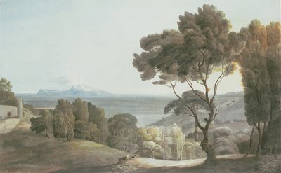 Paisaje Italiano, Vista de Capri, 1784 de Francis Towne